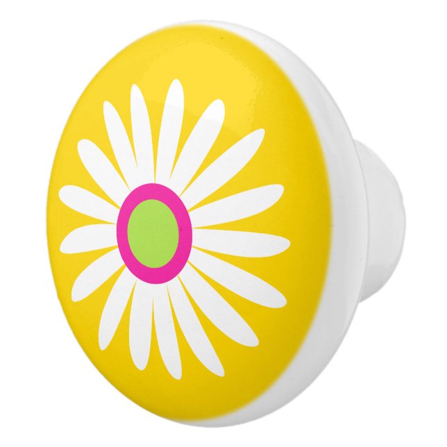 Gult för rosa av grafisk daisy knopp (Höger)