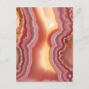 Gult för Rosa Orange för soluppgång Agate Vykort