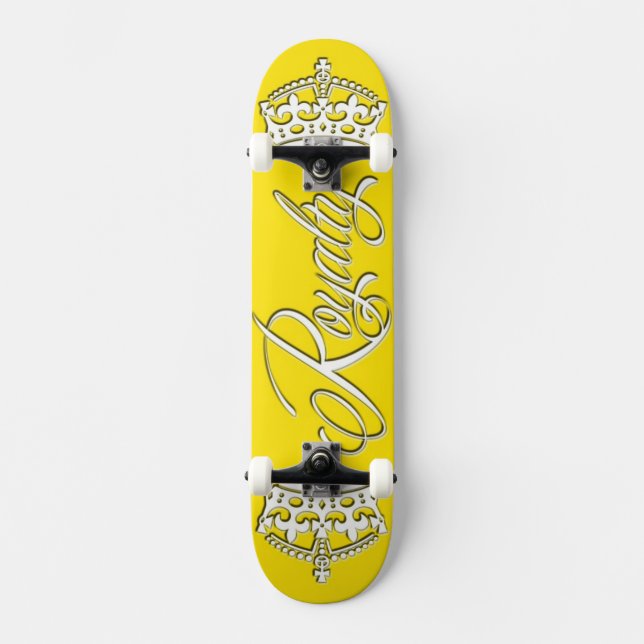 Gult för royaltySkateboarddäck Skateboard Bräda 21,5 Cm (Framsida)