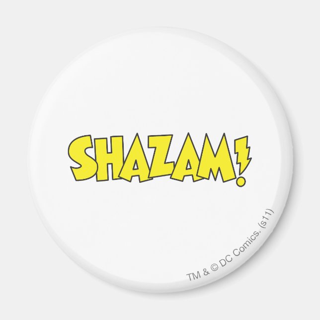 Gult för Shazam Logotyp Magnet (Framsidan)