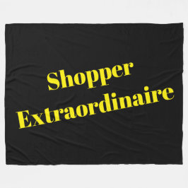 GULT för SKOPPER EXTRAORDINAIRE Roligt Text på sva Fleecefilt