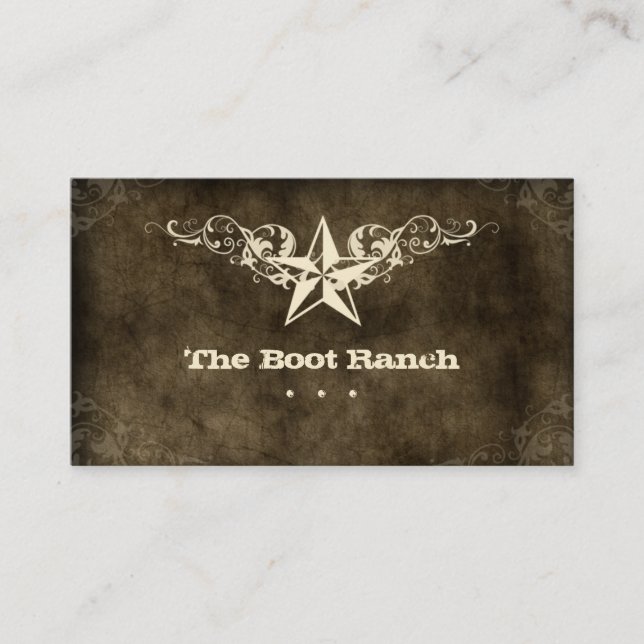 Gult för Suede för brunt för Texas Visitkort (Framsida)