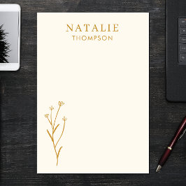 Gult för trendig Boho Chic Anpassningsbar Mustard- Post-it Block