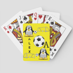 Gult för uppspelningskortets penguin-fotboll casinokort