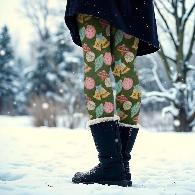 Gult för vattenfärg: Julfärg Röd Grönt,  Leggings (Skapare uppladdad)