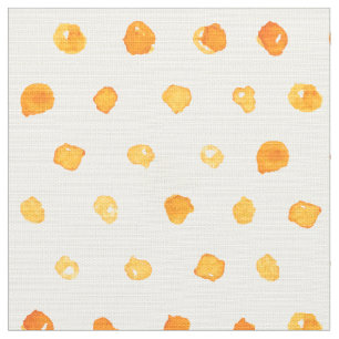 Gult för vattenfärgen Orange Dot Mönster Fabric Tyg
