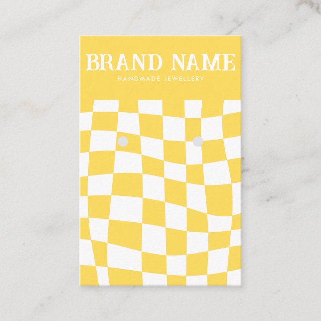 Gult för Visning av Retro-fetstil Visitkort (Framsida)