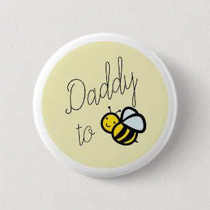 Gult från pappa till Bee Pappa Baby Shower Knapp