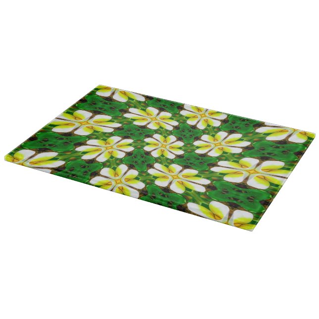 Gult Frangipani Mönster (Hörn)