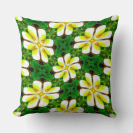 Gult Frangipani Mönster Kudde