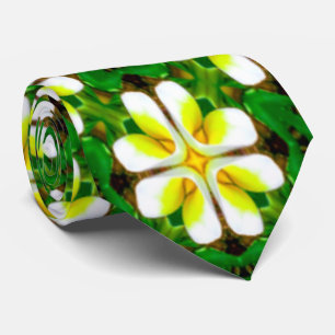 Gult Frangipani Mönster Slips