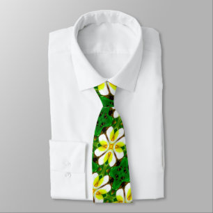 Gult Frangipani Mönster Slips