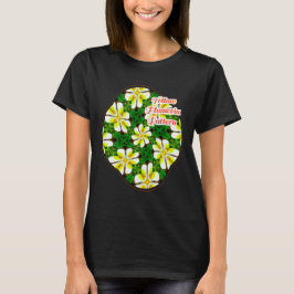 Gult Frangipani Mönster T Shirt