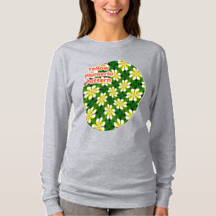 Gult Frangipani Mönster T Shirt