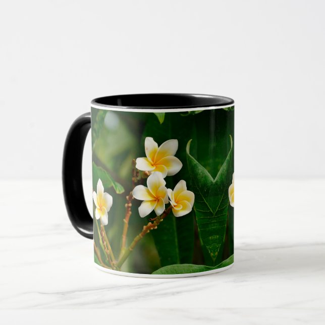 Gult Frangipani Mugg (Framsida vänster)