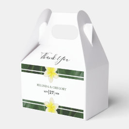 Gult Frangipani Plumeria Bröllop Presentaskar