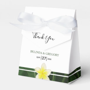Gult Frangipani Plumeria Bröllop Presentaskar
