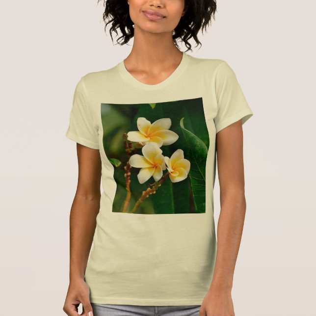 Gult Frangipani T Shirt (Framsida)