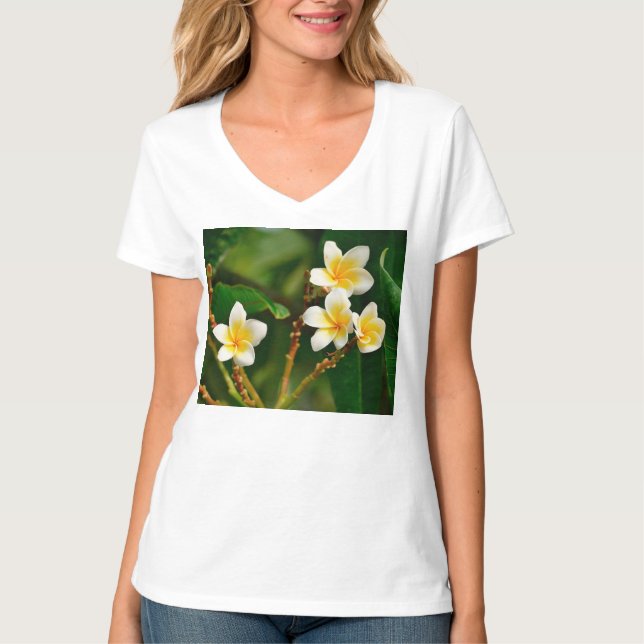 Gult Frangipani T Shirt (Framsida)