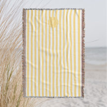 Gult Fransk Beach Rand Personlig Monogram