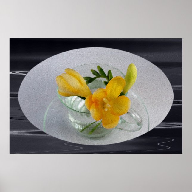 Gult freesia buds poster (Framsidan)