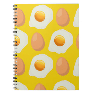 Gult Fried Egg & Egg Notebook! Anteckningsbok