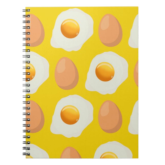 Gult Fried Egg & Egg Notebook! Anteckningsbok (Framsidan)