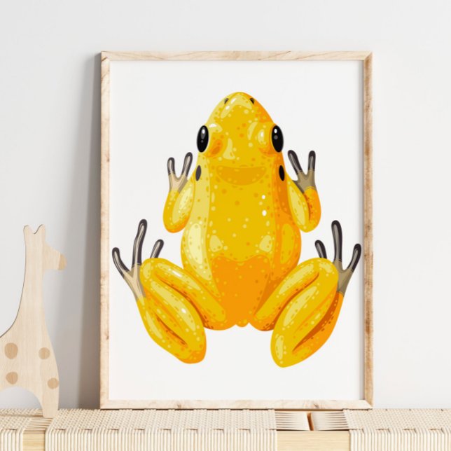 Gult Frog Digital Print | Utskrift av grovvägg Poster (Skapare uppladdad)