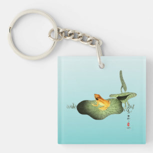 Gult Frog på Lotus Löv