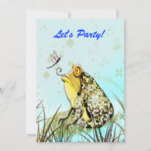 Gult Frony Cute Card Inbjudningar