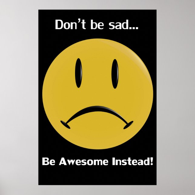 Gult Frowny Poster (Framsidan)