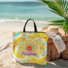 Gult Funky Spiral Tote Tygkasse