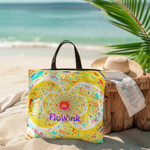 Gult Funky Spiral Tote Tygkasse