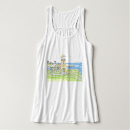 Gult fyr, Tanktop; Havsblått Linne Med Racerback