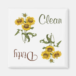 Gult Gaillarda Flowers Dishwasher Magnet