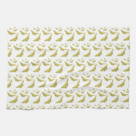 Gult Gamle World Swallowtail Butterfly mönster Kökshandduk