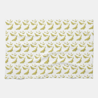 Gult Gamle World Swallowtail Butterfly mönster Kökshandduk