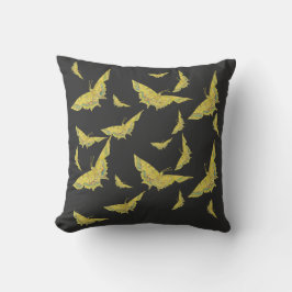 Gult Gamle World Swallowtail Butterfly mönster Kudde