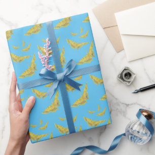 Gult Gamle World Swallowtail Butterfly mönster Presentpapper