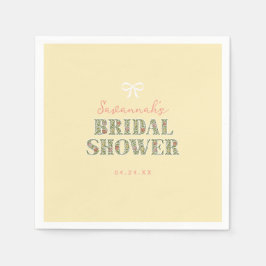 Gult Garden Blommigt Möhippa Pappersservett