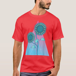 Gult Garden Flower Synthwave Blommigt Vaporwave Su T Shirt