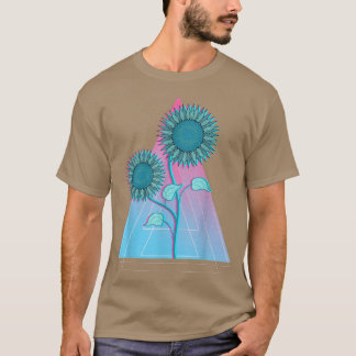Gult Garden Flower Synthwave Blommigt Vaporwave Su T Shirt