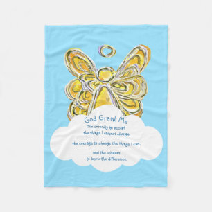 Gult Gaurdian Angel Gud Grant Me Chemo Blanket Fleecefilt