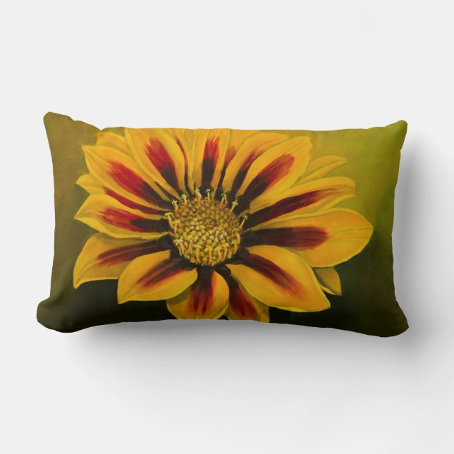 Gult Gazania Lumbarkudde (Framsida)