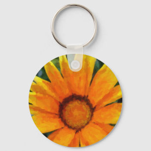 Gult gazania nyckelring