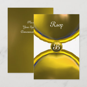 GULT GEM GULD MAGIC RINGAR MONOGRAM osa Inbjudningar
