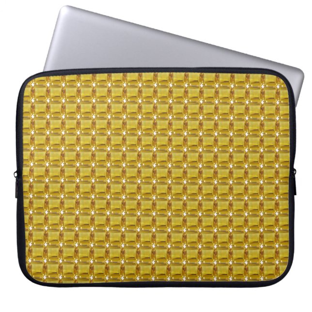 Gult Gemstone Laptop Fodral (Framsidan)