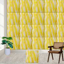 Gult Geometric Diamond Mönster keramik Tile Kakelplatta