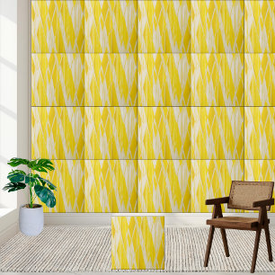 Gult Geometric Diamond Mönster keramik Tile Kakelplatta
