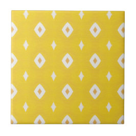 Gult Geometric Mönster Kakelplatta